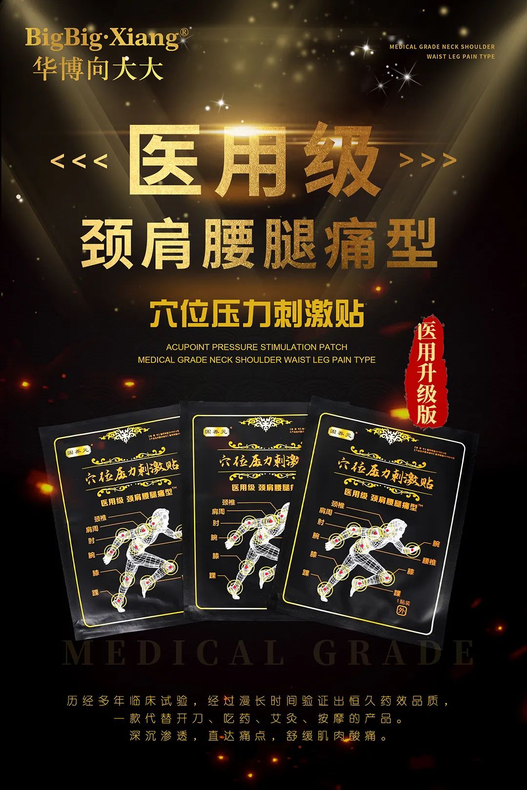 医用·钢珠型穴位贴，疗效确切，无创靶向解决各种疼痛问题！